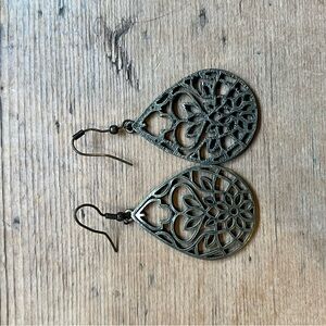 Elegant Bronze Teardrop Earrings